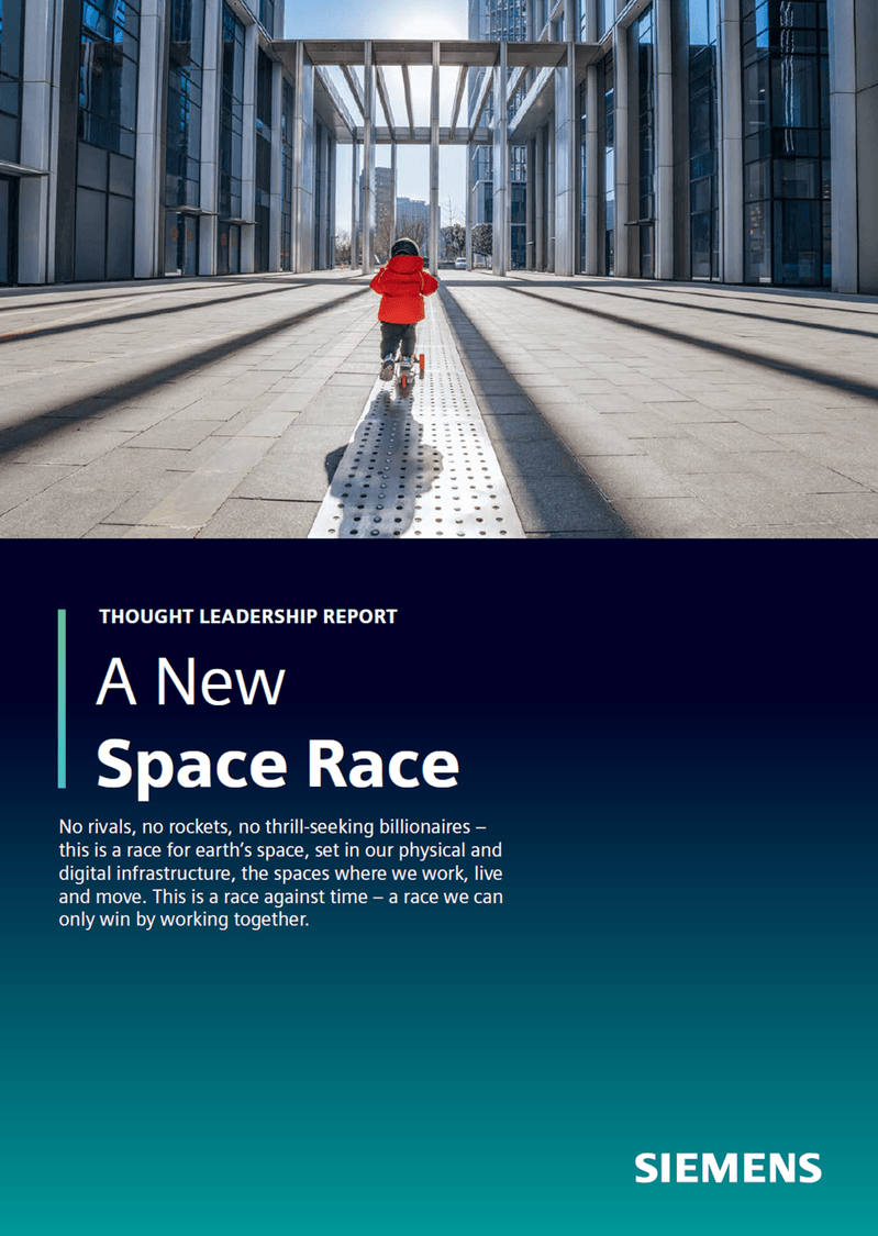 Titelseite des Berichts "A New Space Race Thought Leadership"