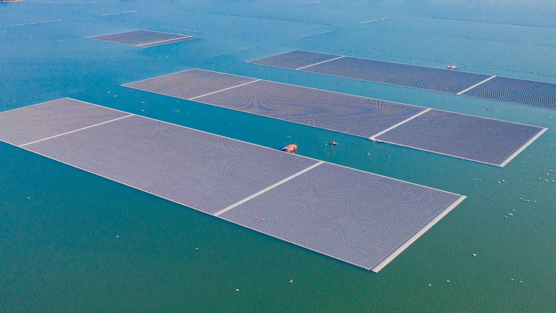 Solar floating photovoltaic farm