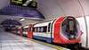 Eine Siemens Mobility Inspiro Metro am Bahnsteig einer Metro-Station in London.
