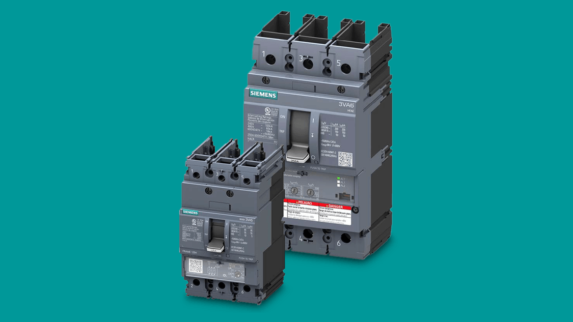 Circuit Protection with picture of Siemens 3VA Circuit Breakers