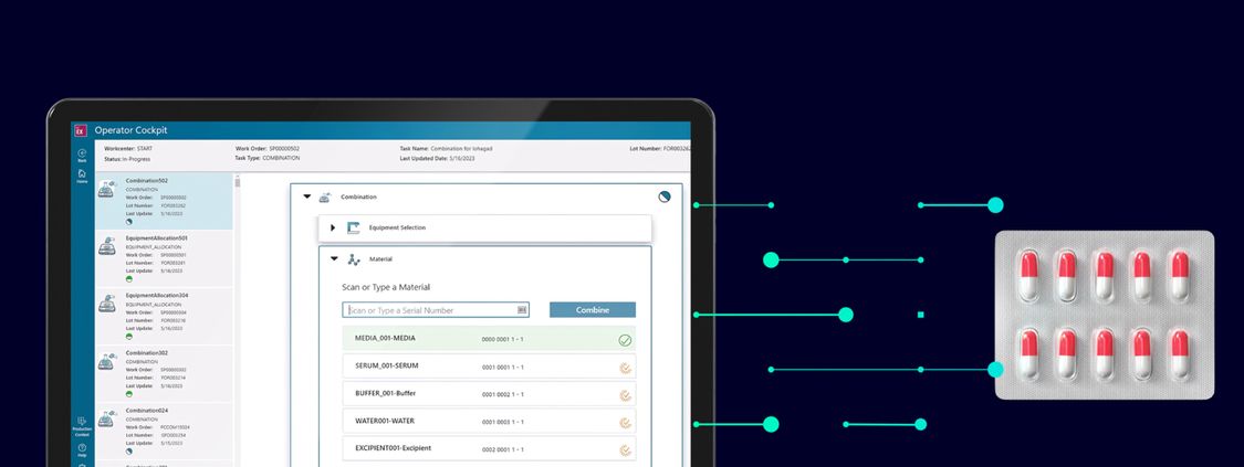 Opcenter Execution Pharma vereinfacht und beschleunigt die Datenerfassung während des Betriebs 