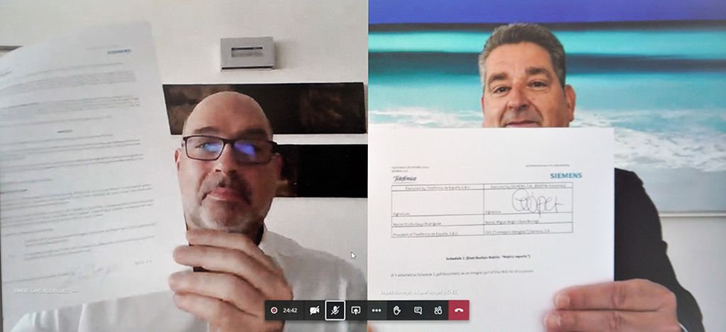 Firma acuerdo de ciberseguridad Telefónica Siemens