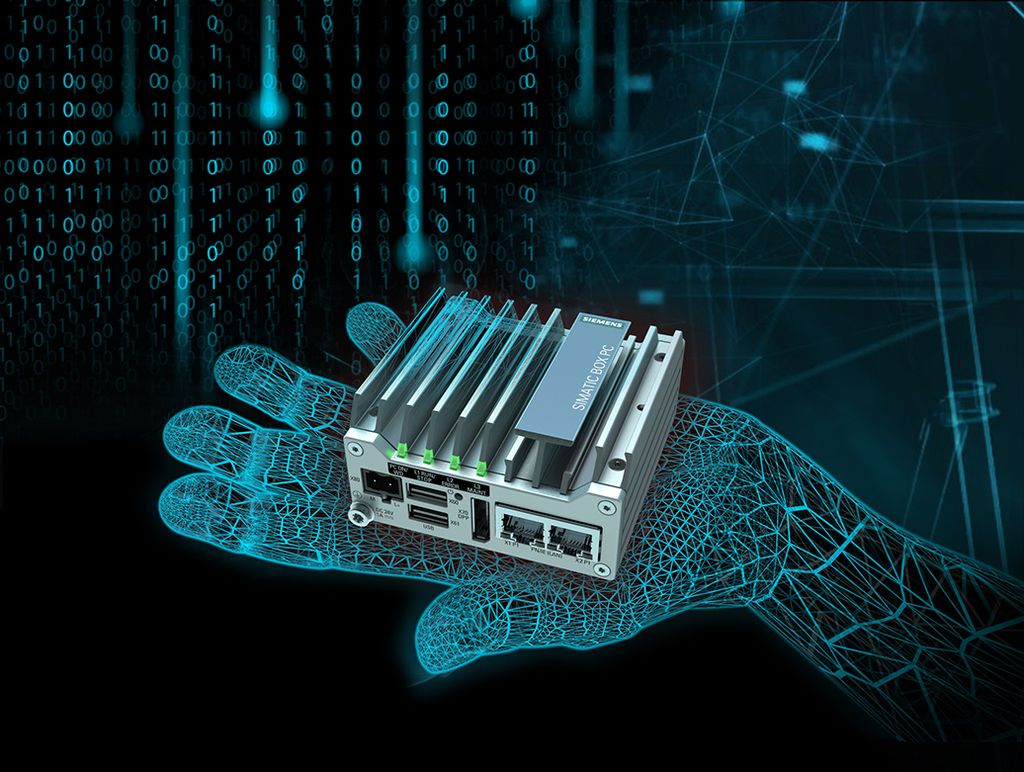 Kompakter Industrie-PC Simatic IPC127E, verbindet Maschinen untereinander und mit der Cloud