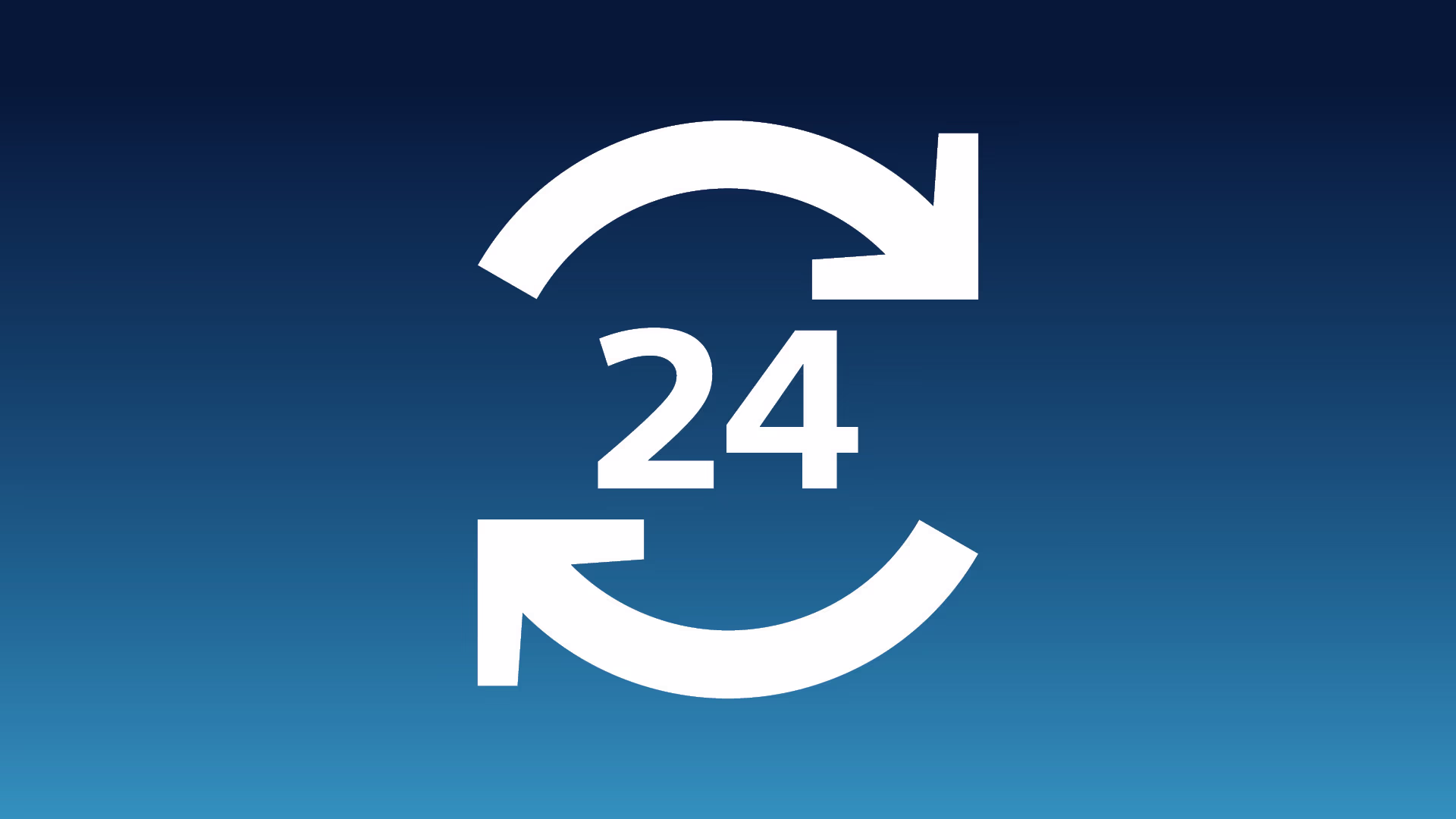 Icon, dass 24 Stunden Verfügbarkeit zeigt Icon Verfügbarkeit