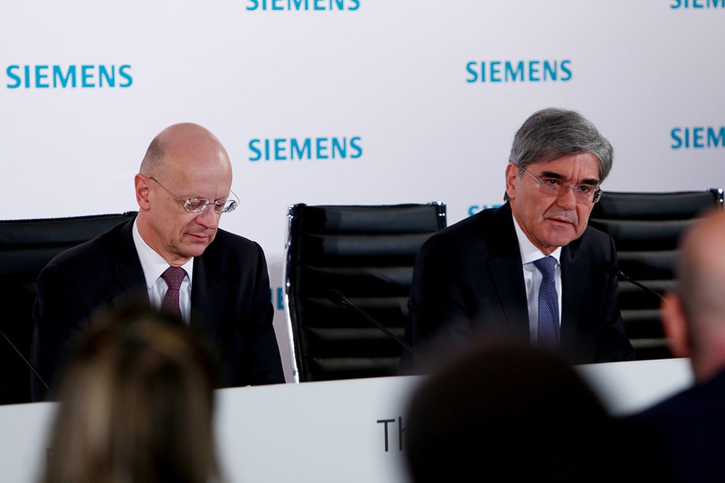 Joe Kaeser, Vorstandsvorsitzender der Siemens AG, auf der Pressekonferenz zur Bekanntgabe der Zahlen für das erste Quartal 2017