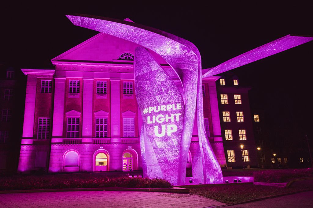 Purple Light Up Campaign Berlin Germany 2021
