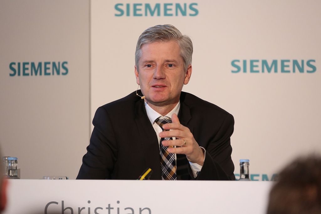 Ralf Christian auf der Siemens Pressekonferenz im Vorfeld der Hannover Messe 2016