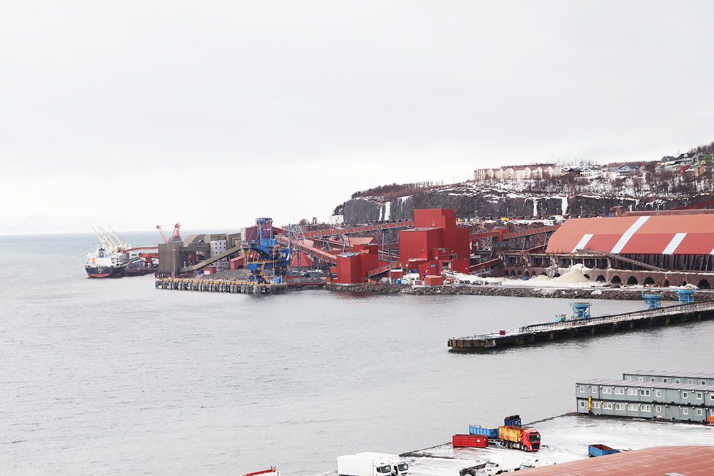 LKAB:s hamn i Narvik har kapacitet för närmare 20 miljoner ton järnmalm per år.