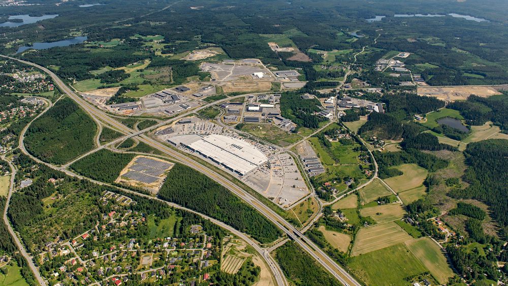 Lempäälän teollisuusalue ilmakuvassa