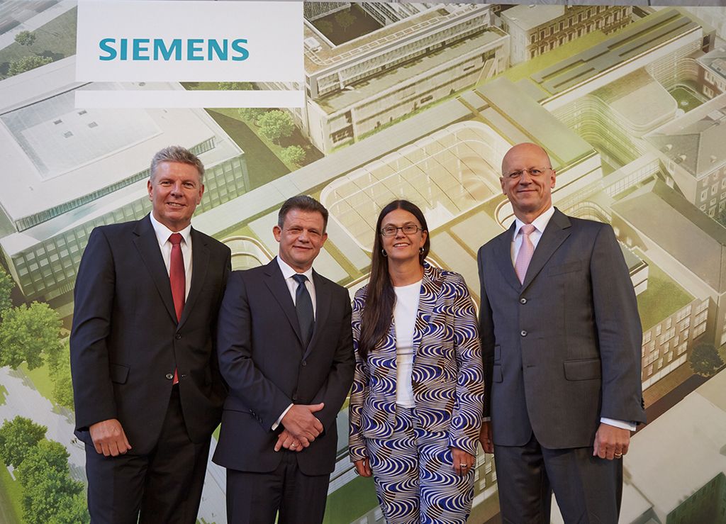 Topping-out ceremony for Siemens' new company headquarters
