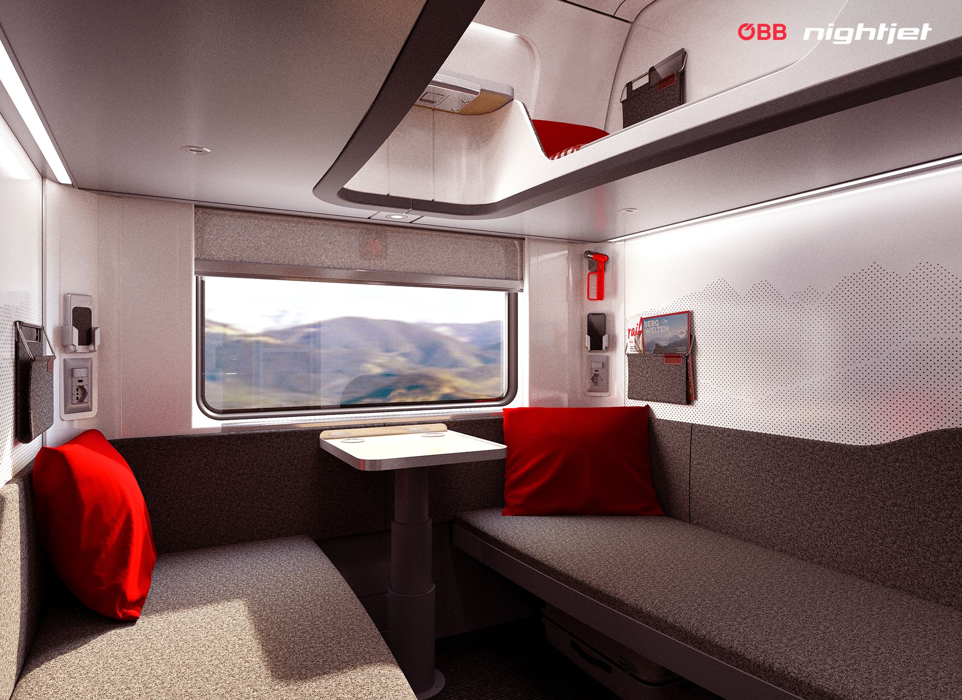 Как сейчас выглядят поезда Siemens Mobility and ÖBB present interior design of the new Nightjet Press Compa