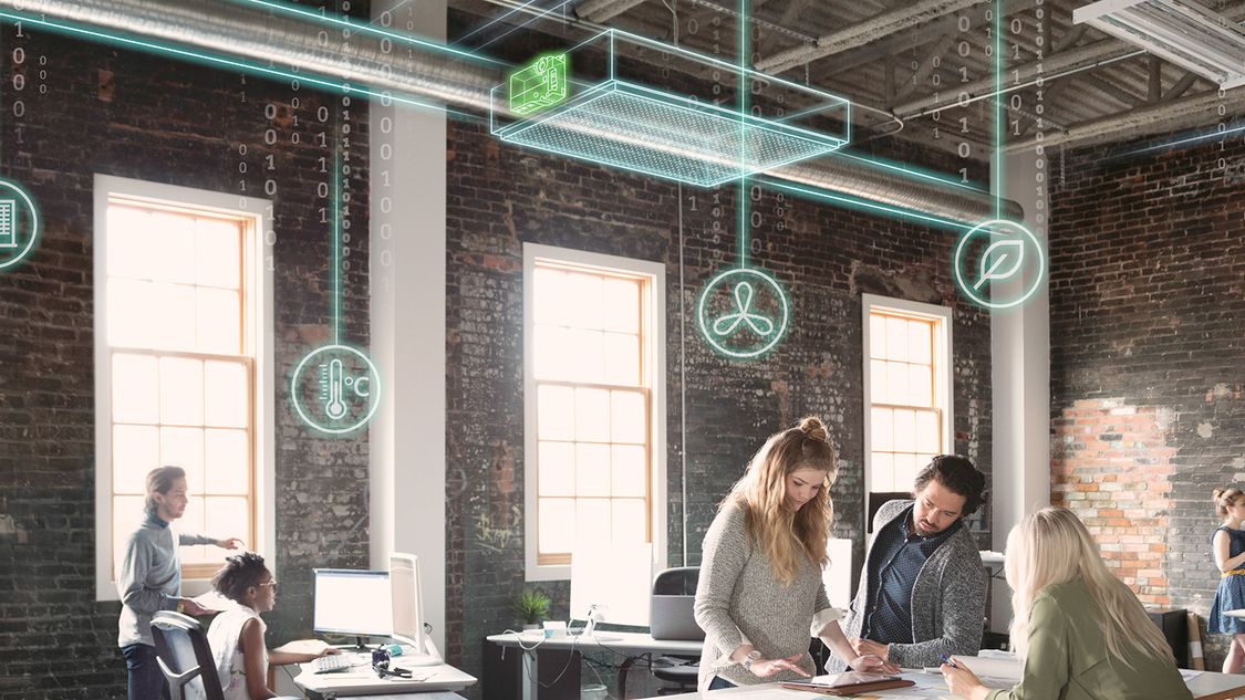 Demand-controlled ventilation with SIemens OpenAir actuators and controllers