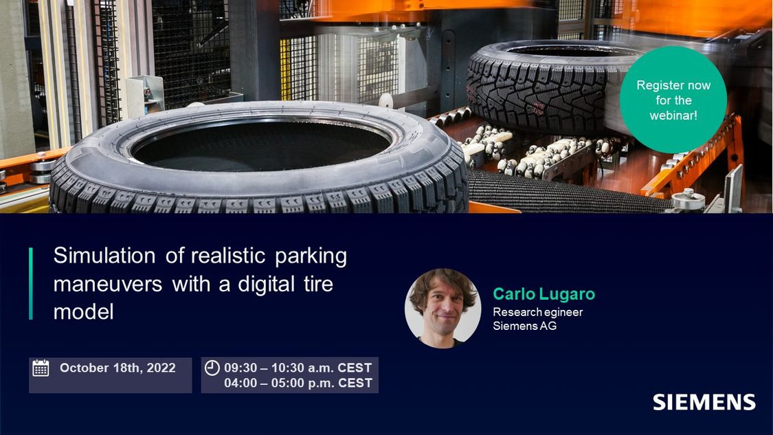 Webinar Tire: Simulation of realistic parking maneuvers with a digital tire model