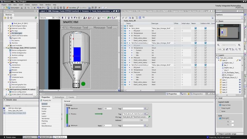 With WinCC, HMI visualizations can be generated using drag & drop