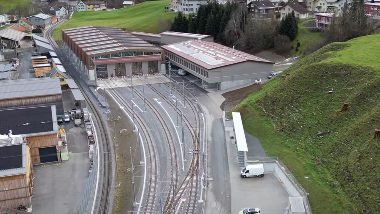 Servicezentrum Appenzell von oben Servicezentrum Appenzell von oben