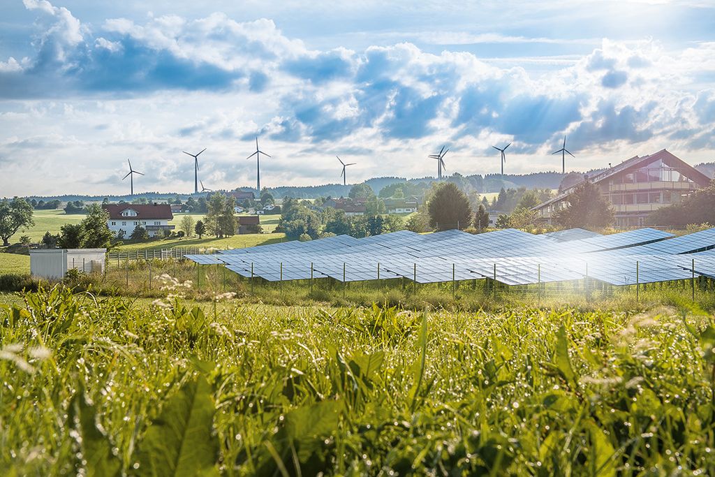 Das Bild zeigt Wildpoldsried, dem Ort der beiden Smart-Grid-Forschungsprojekte IRENE und IREN2