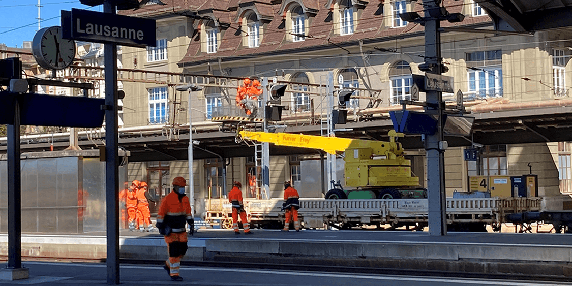 Bahnhof Lausanne mit neuem Stellwerk