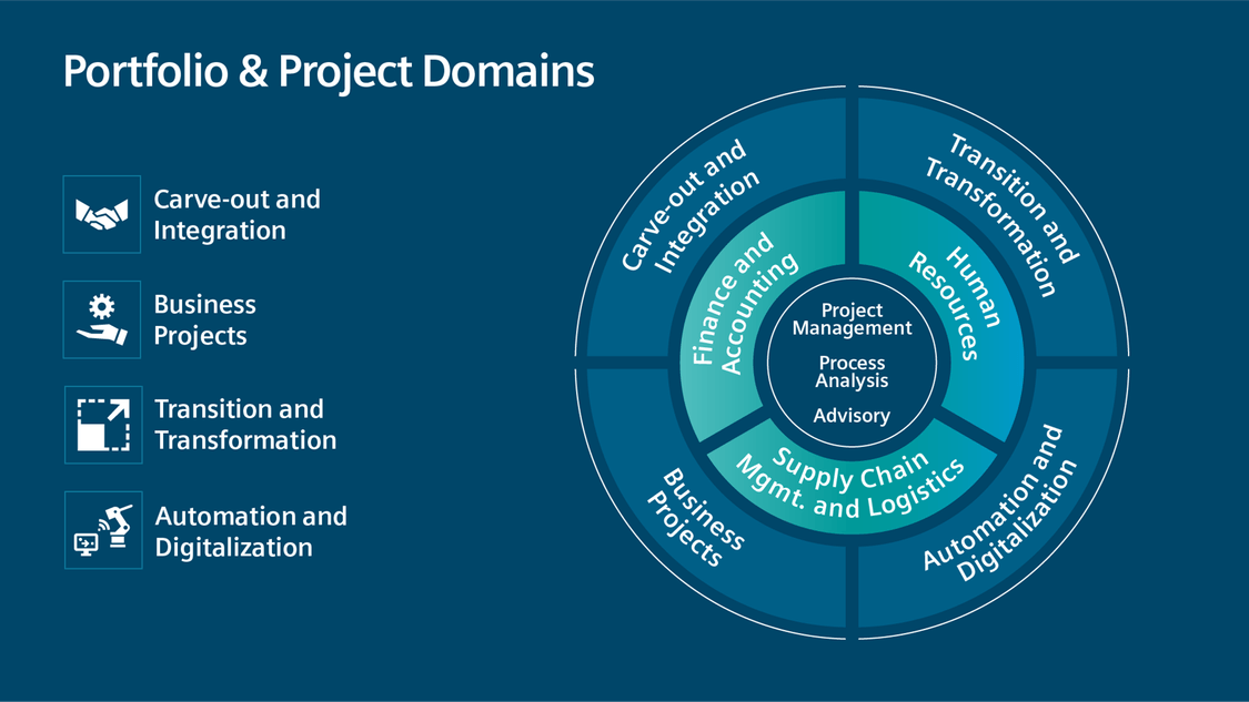 GBS Project Management Services & Transformations Portfolio and Project domains