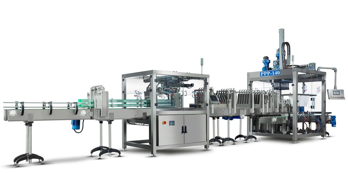 This picture shows a End-of-Line packaging machine from MAS Systech Private Limted.
