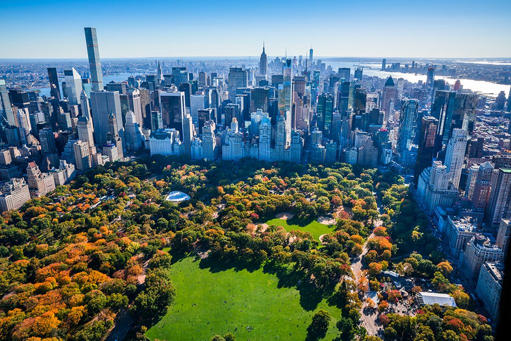 Skyline of New York, Central Park, New York, USA