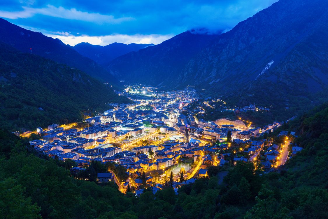 Andorra city at night Mood-Image