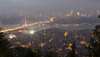 Aussicht über Bosporus - Nachtmodus mit Citylights