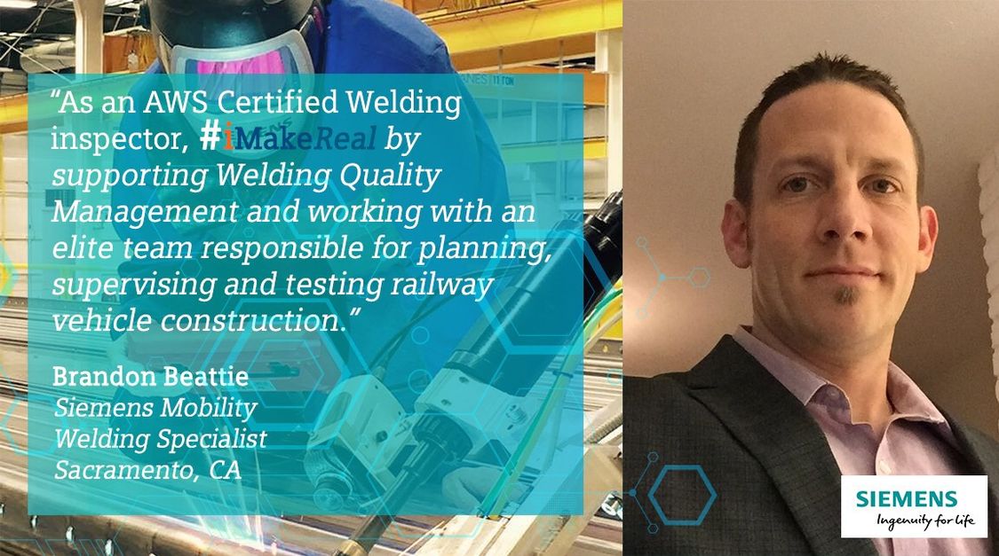 Meet the Makers: Welding Specialist shines bright at Siemens Mobility