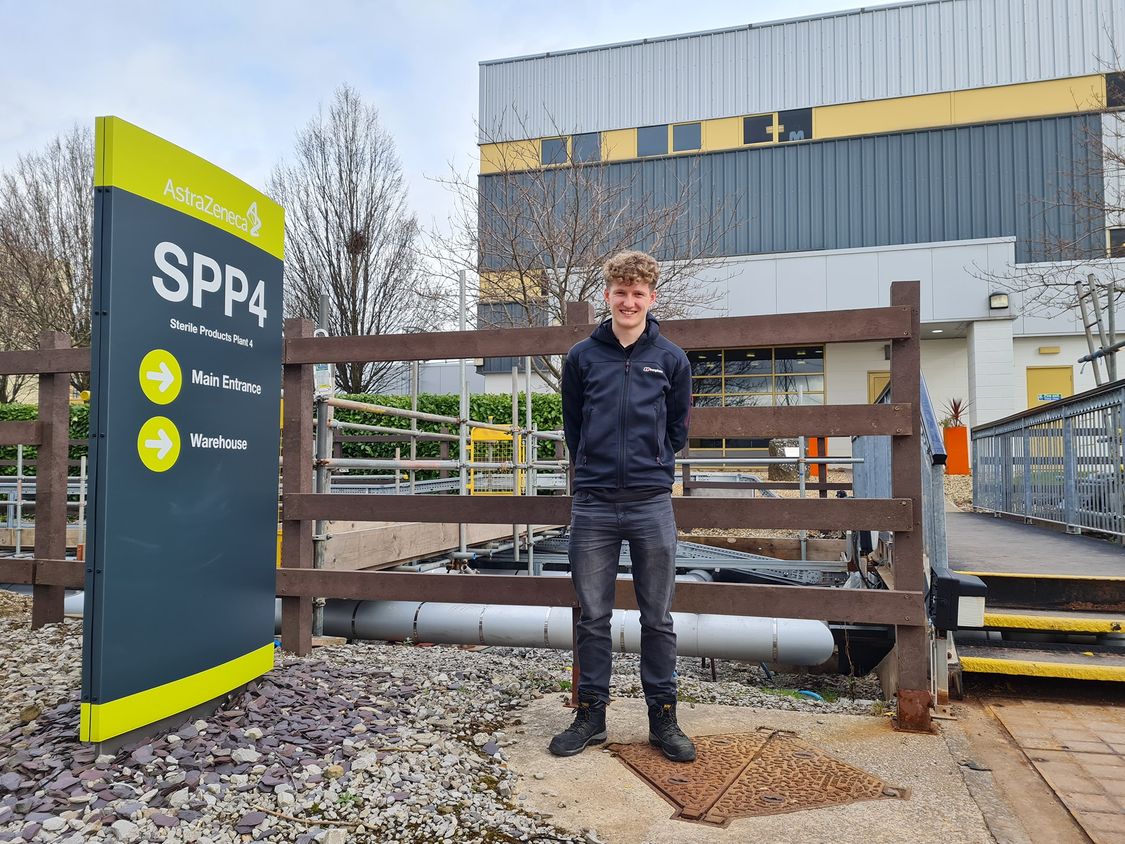 Rob Rowson is working at AstraZeneca in Macclesfield while studying through Siemens Digital Industries' degree apprenticeship programme