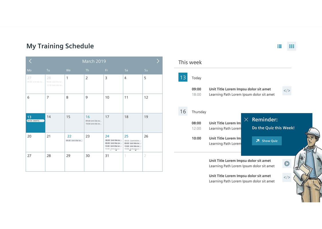 Календарь обучения