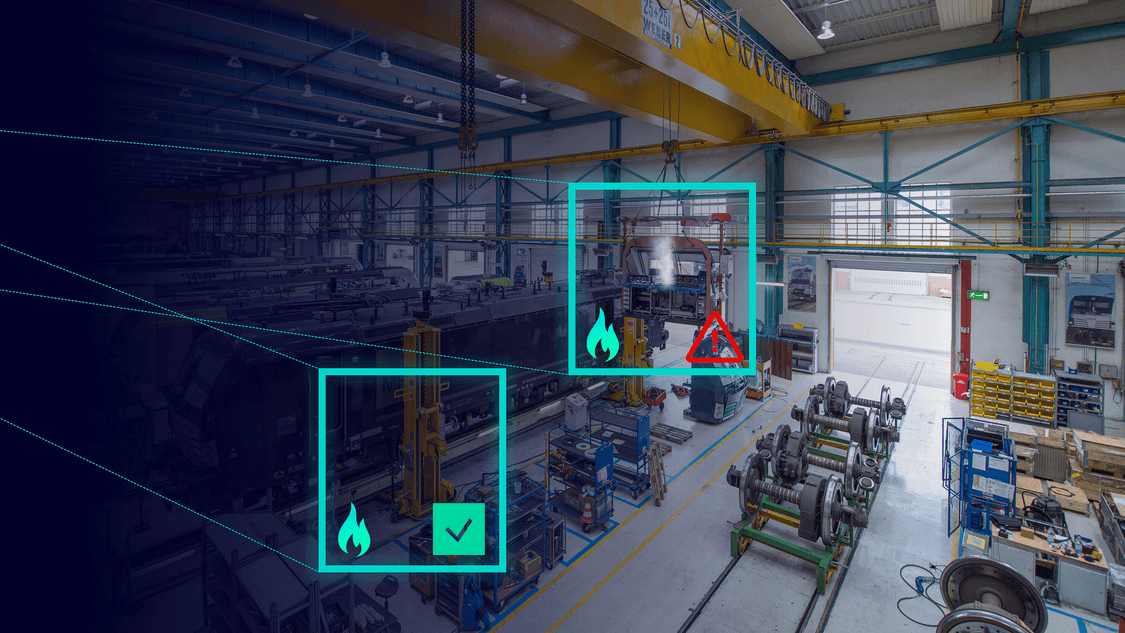 Video fire detection in a factory