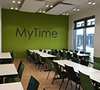 Mitarbeiterrestaurant Erlangen Siemens Campus | MyTime - grüner Essbereich