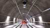 Arbeiter im Stadttunnel der Lausanner Regionalbahn LEB
