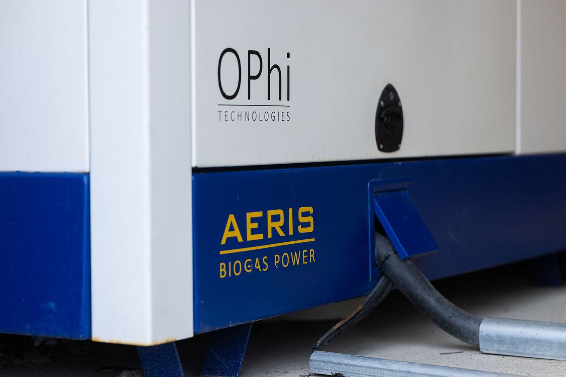 Aeris-yksikkö erottelee ja puhdistaa biokaasusta metaanin ja hiilidioksidin.
