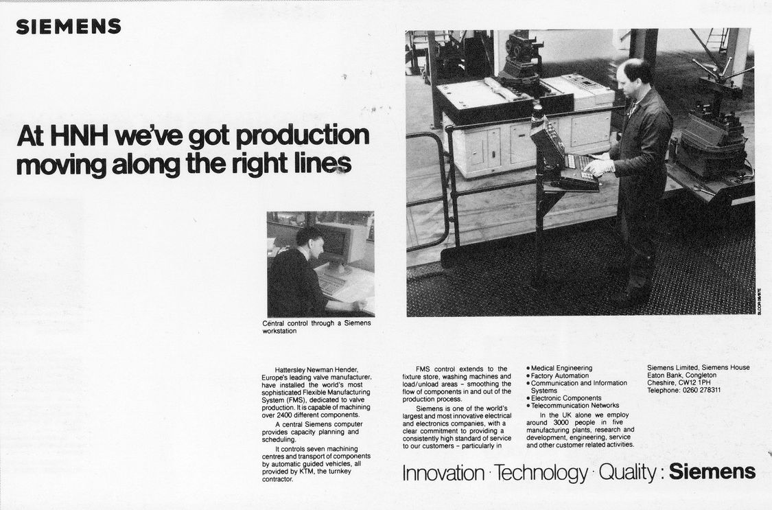 Siemens company advertisement, UK, 1987