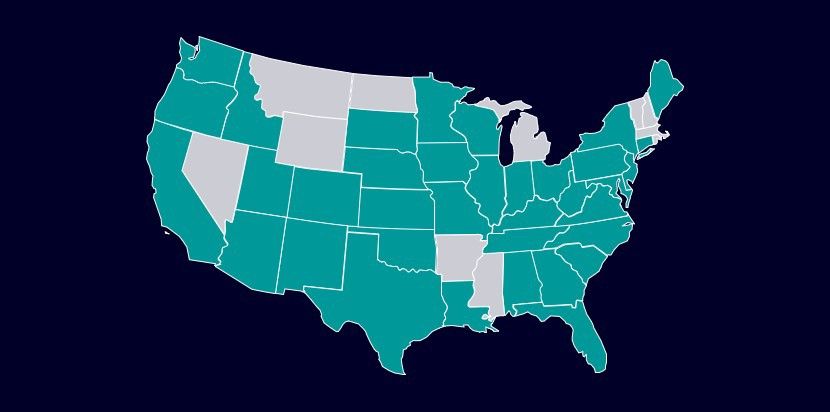 Siemens' U.S. E-House projects by ship-to state 2019-2021