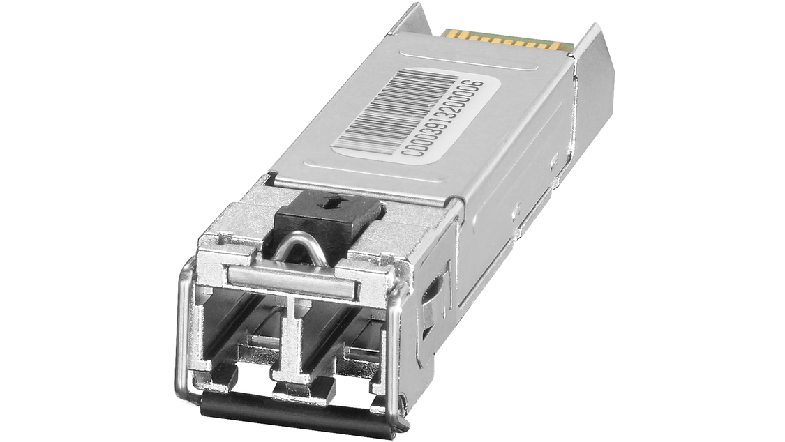 Plug-in transceivers flexibly equip network components of the SCALANCE family with an SFP slot for optical connections