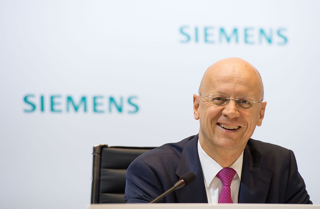 Auf der Jahrespressekonferenz 2016 in München: Dr. Ralf P. Thomas, Mitglied des Vorstands der Siemens AG und CFO.