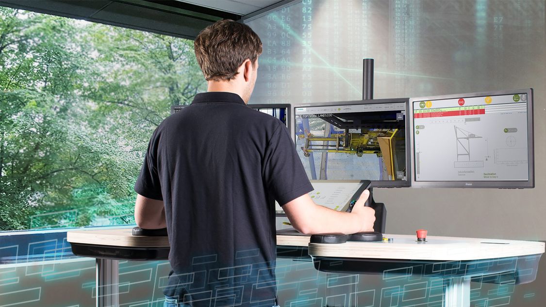 Key visual Harbor Cranes remote control operation system