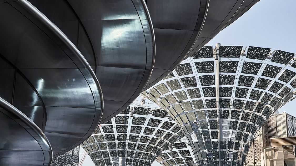 Una vista del Pabellón de la Movilidad en la Expo 2020 en Dubái.