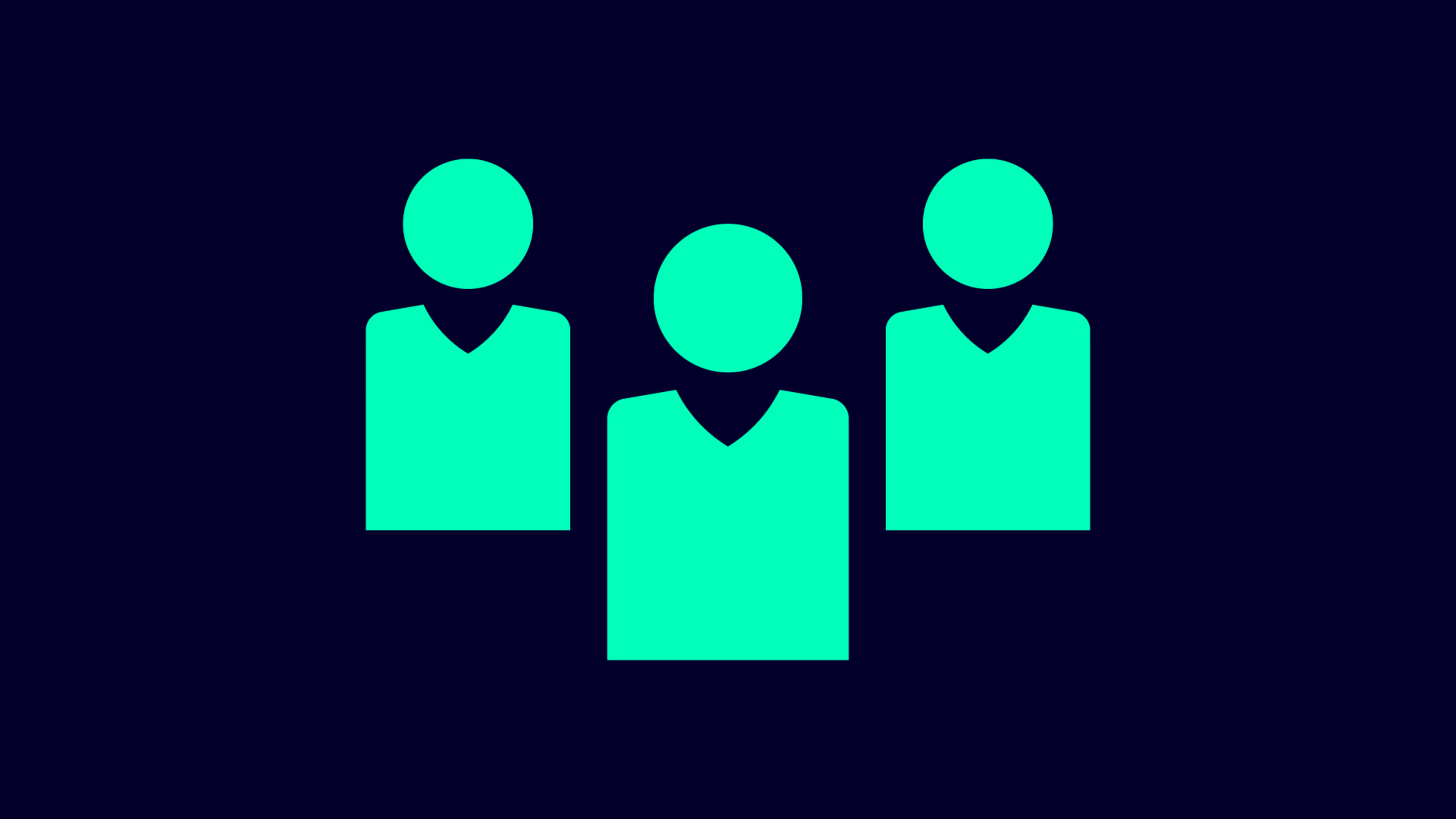 Icon showing three people outline Icon individual configuration