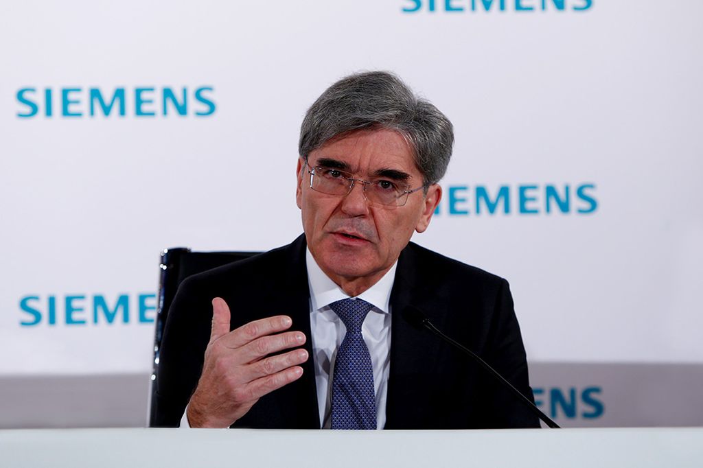 Joe Kaeser, Vorstandsvorsitzender der Siemens AG, auf der Pressekonferenz zur Bekanntgabe der Zahlen für das erste Quartal 2017