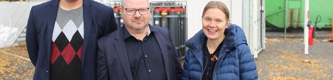 Q Powerin Marko Niskanen, Eero Paunonen ja Anni Alitalo kehittävät biometanoinnista Suomelle seuraavaa kansainvälistä menestystarinaa.