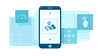 Smartphone screen mit Icon