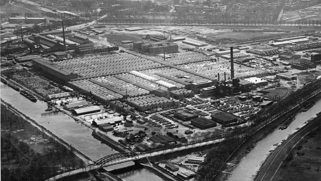 Aerial view of the Gartenfeld site in 1911