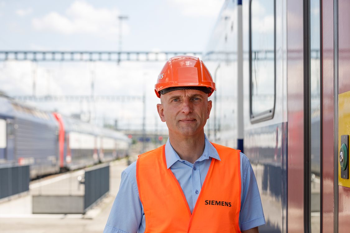 Portraitfoto Hanspeter - Siemens Mobility Schweiz Kampagne