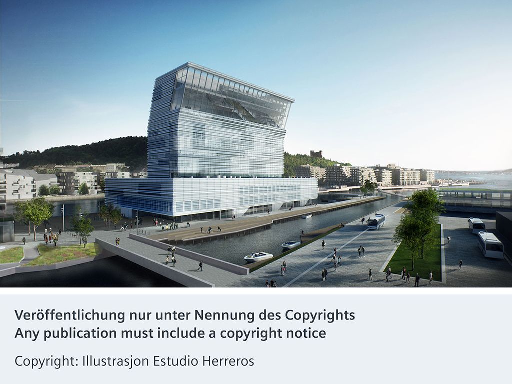 Im Bild zu sehen ist ein Modell des neuen Munch Museums in Oslo