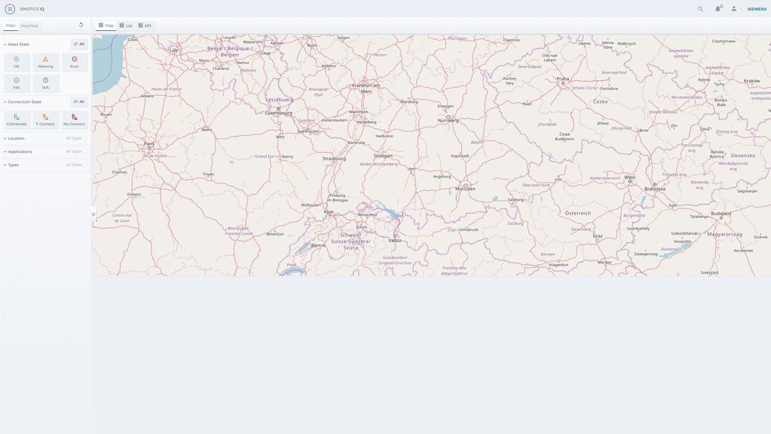 Знімок екрану локалізації додатку SIDRIVE IQ Fleet        