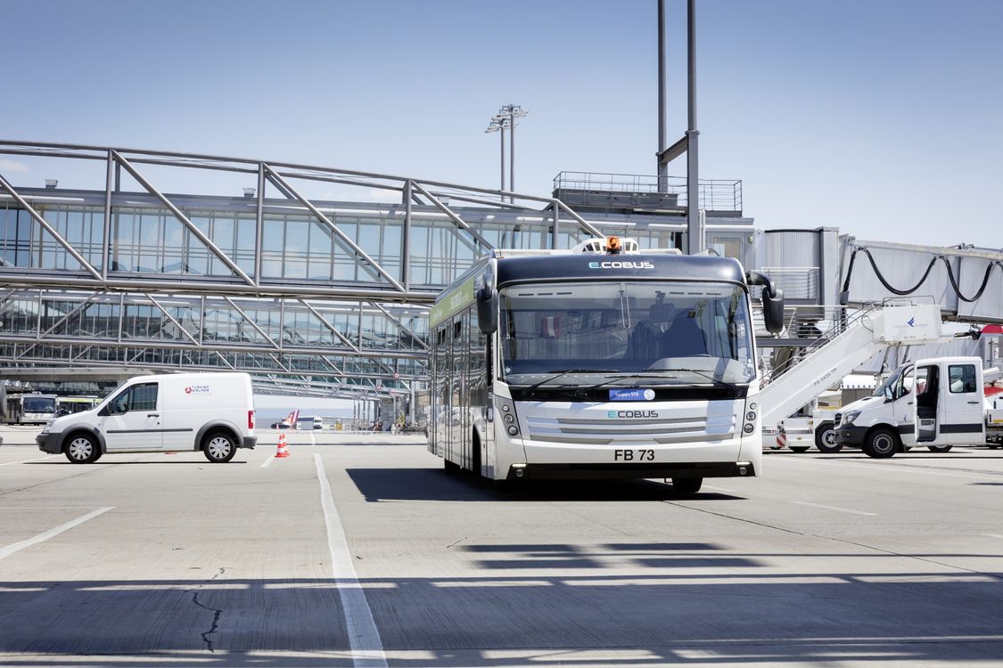 electric Ecobus at airport