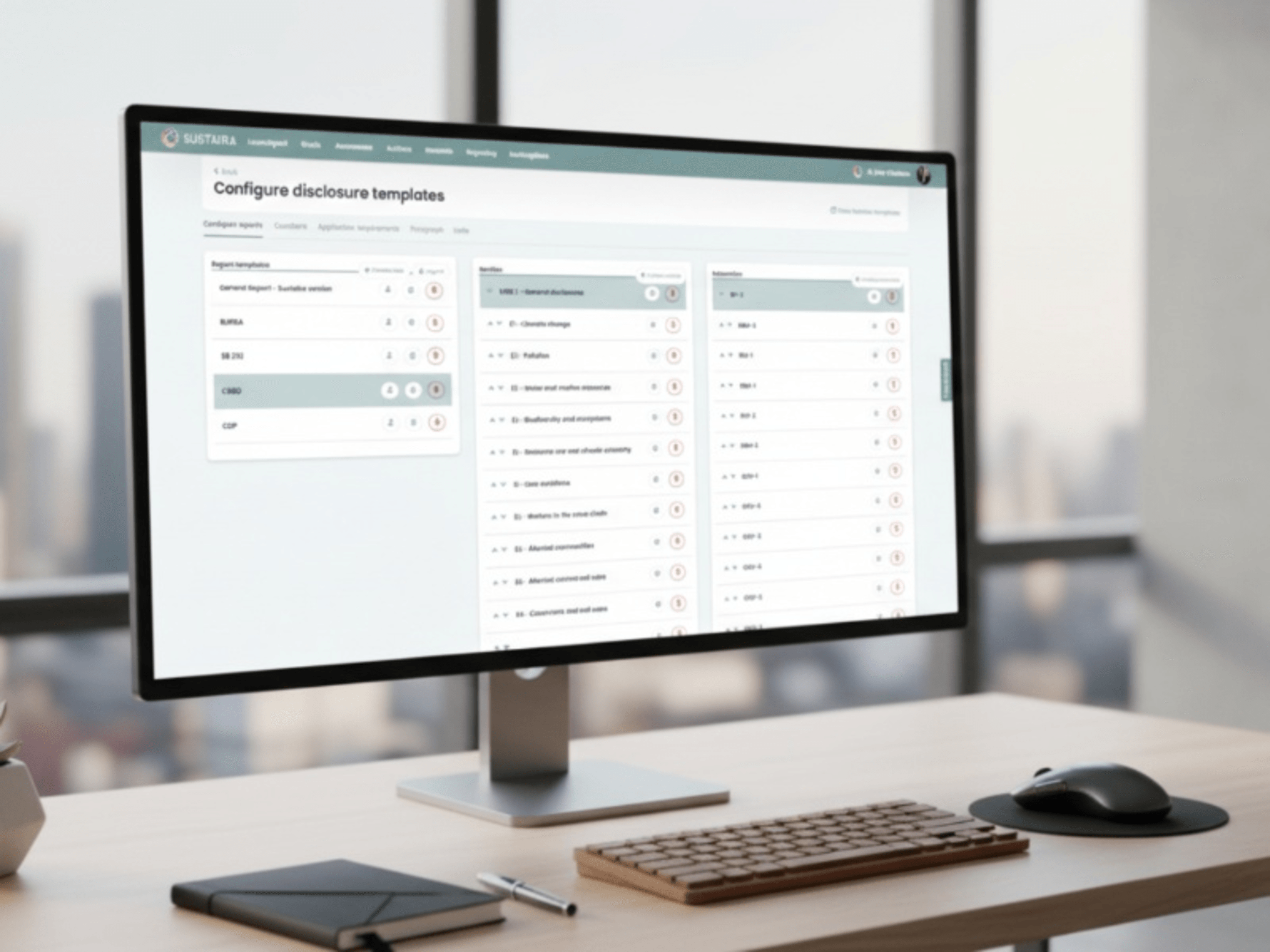 Computer screen showing software interface