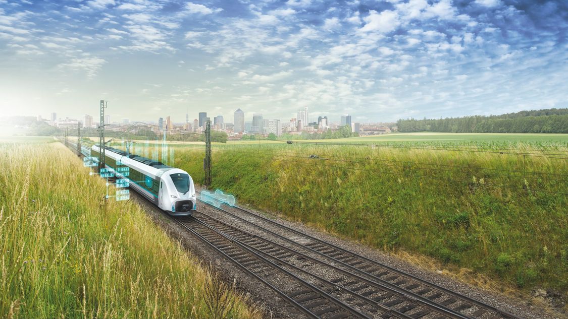 The Mireo commuter train travels through a landscape as a regional train in local traffic and offers train operators greater competitiveness.